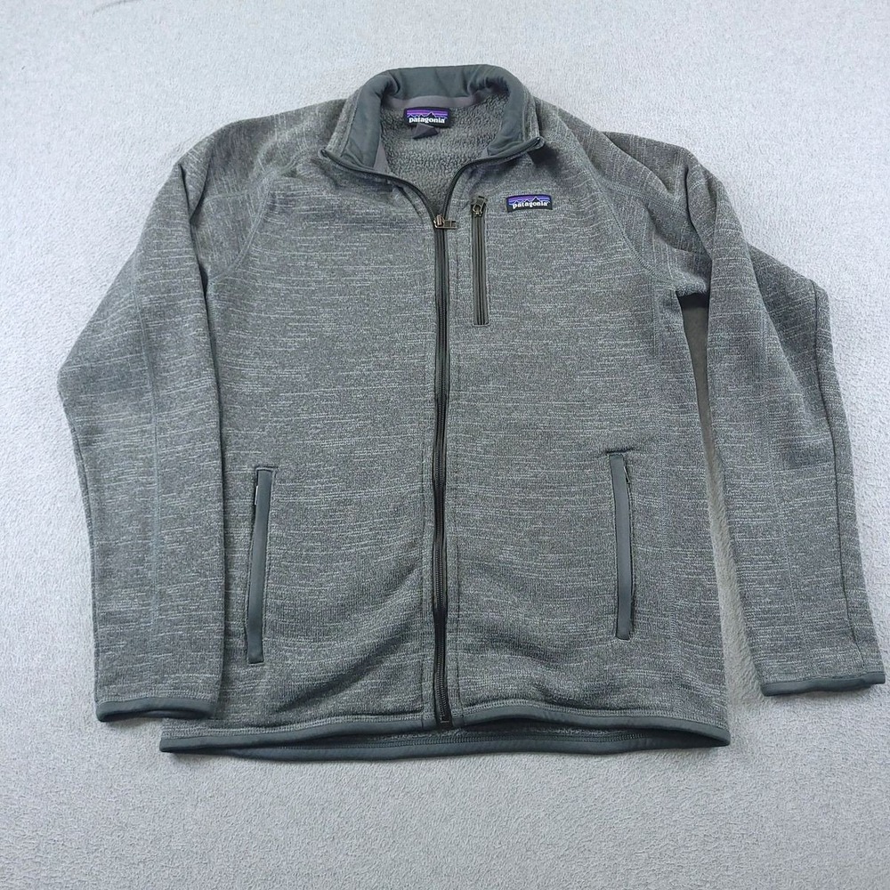 Patagonia Better Sweater Jacket Mens Medium Gray Full Zip Fleece Worn Wear